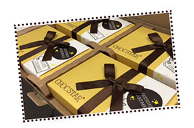 De choco's worden verstuurd in een op-maat-gemaakt brievenbusdoosje en aangeboden bij de PostNL als een brievenbuspakje. Het pakketje kan dus door de brievenbus en je hoeft niet thuis te zijn om de choco in ontvangst te nemen. verzendverpakking